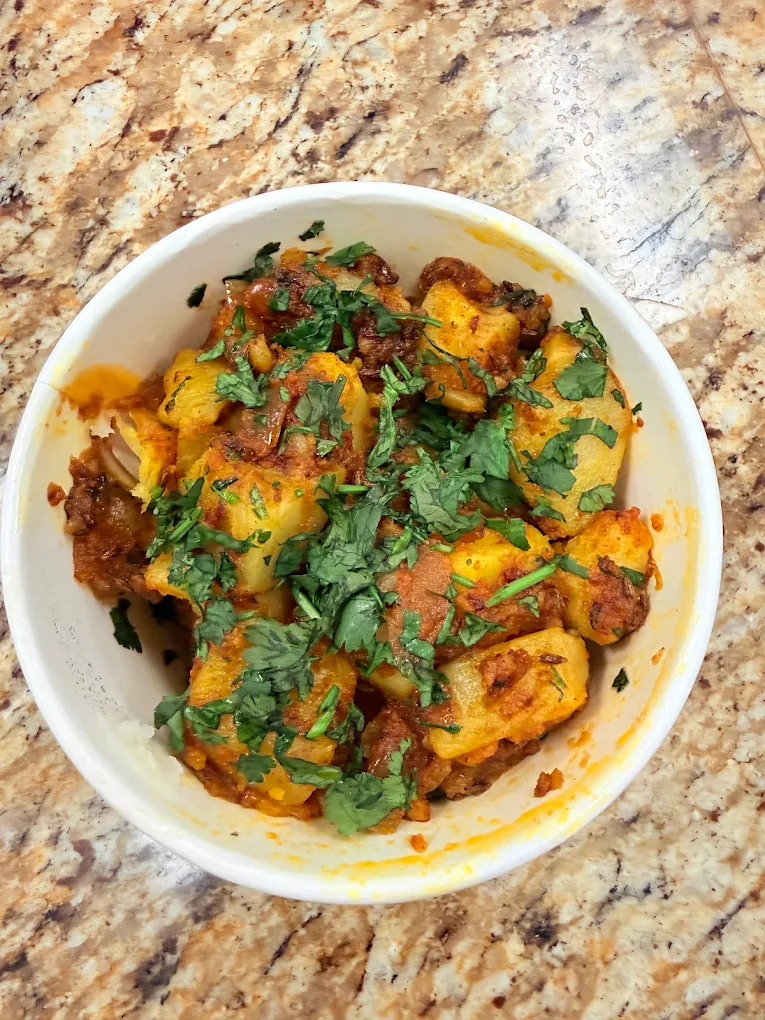 Sarson da saag with makki di roti at Punjab Dhaba Edmonton